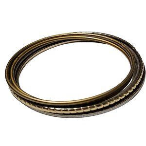 Retro Mixed Metal Bangle Bracelets Stackable Textured Finish Set Of 6 Jewelry